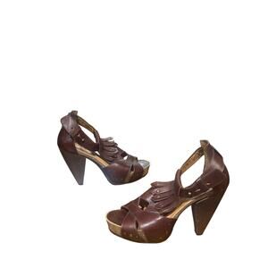 John Fluevog Rules Goodall Dallas Fringe Heels size 7